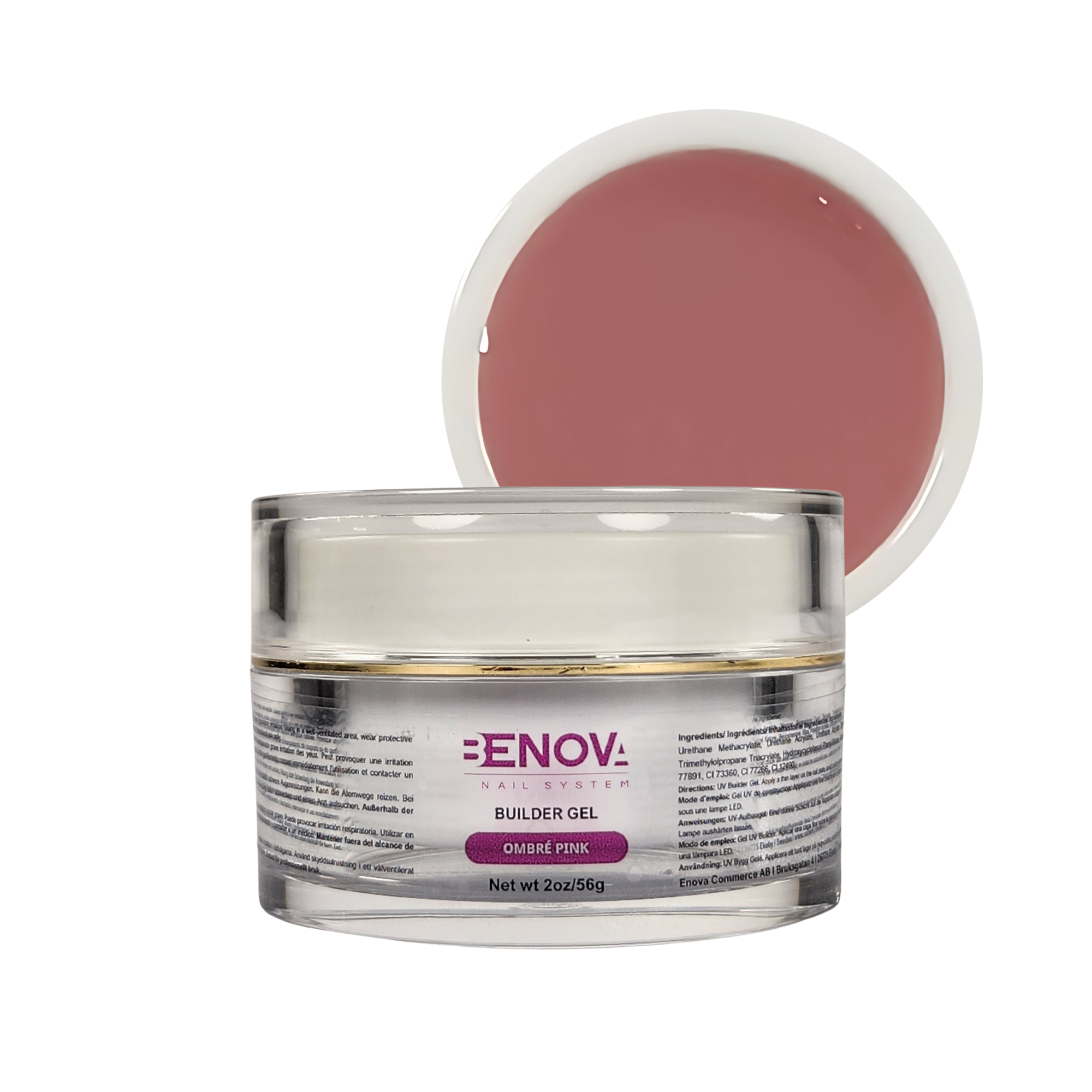 BENOVA Builder Gel - OMBRE PINK 2oz/56g