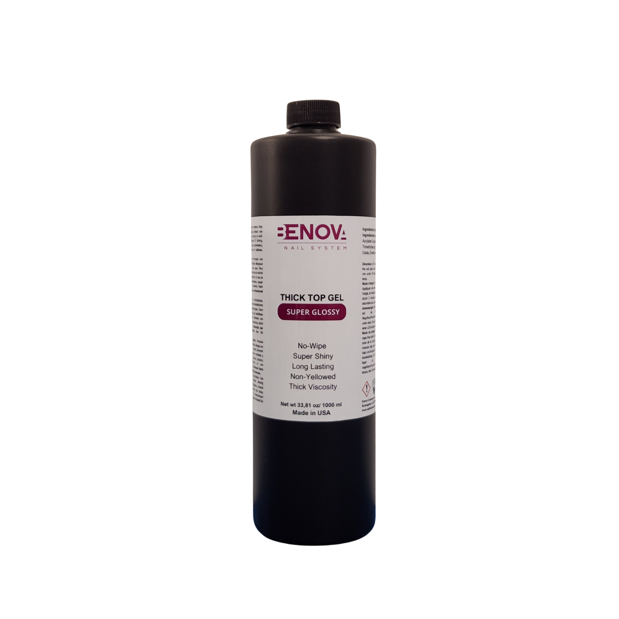 Benova THICK Top Gel No-Wipe Premium - SUPER GLOSSY 1000ml