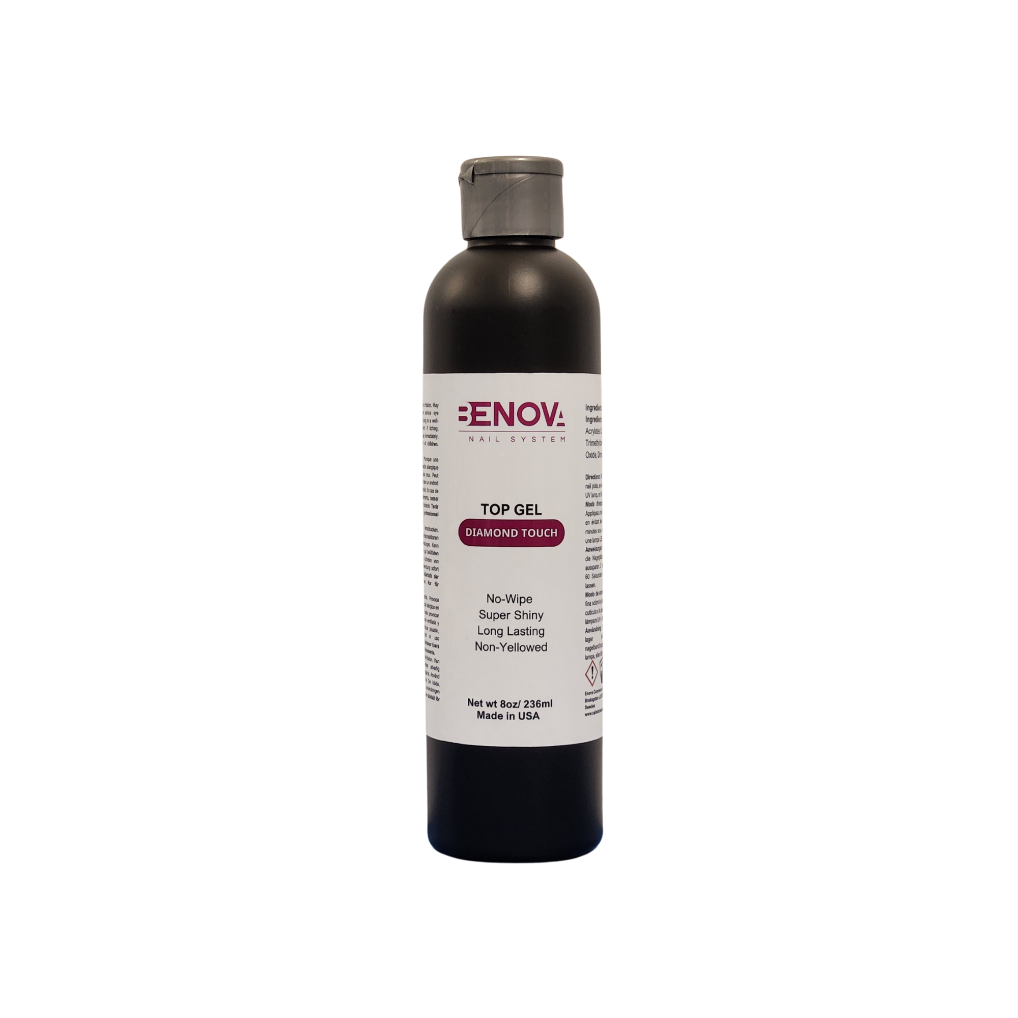 Benova Top Gel No-Wipe Premium - Diamond Touch 8oz/237ml