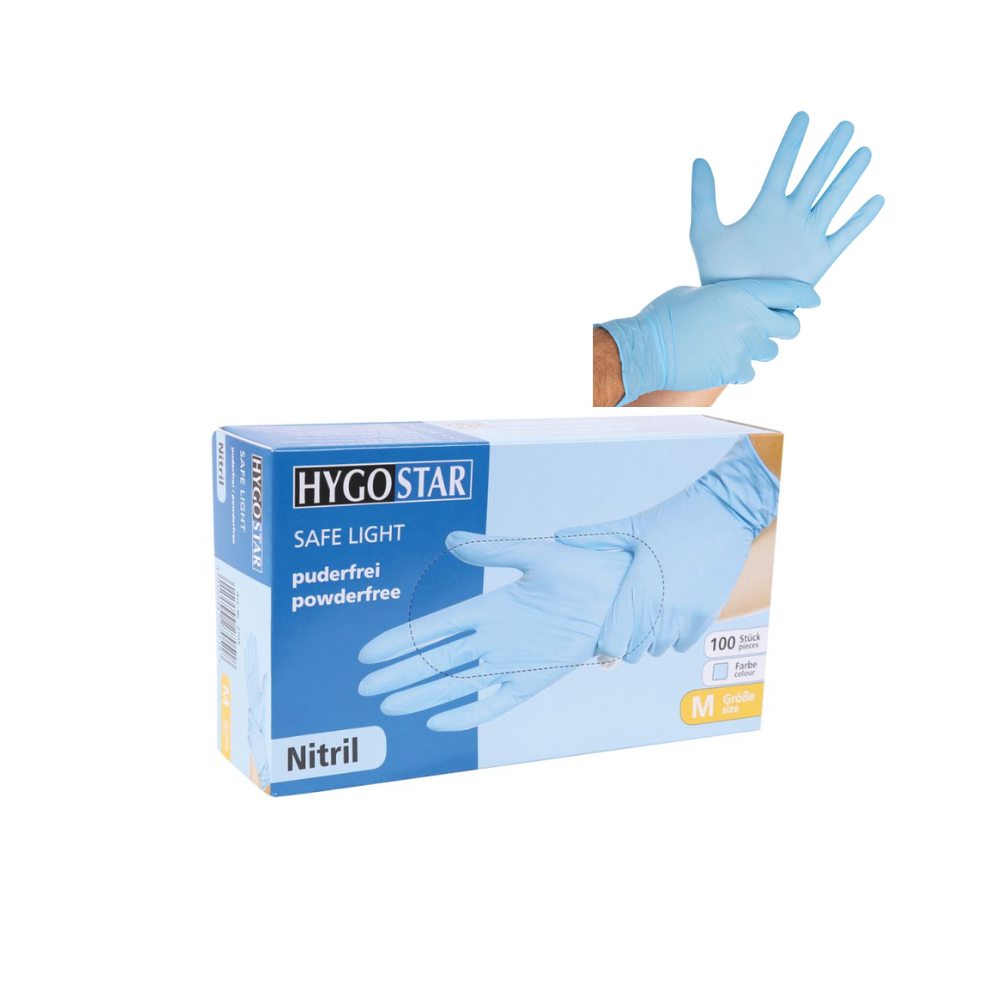 HYGOSTAR Niltrile Gloves Powder Free - Small (BOX 10 PACK)