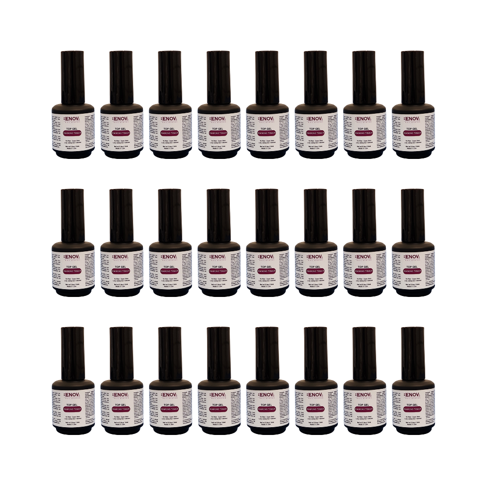 Benova Top Gel No-Wipe Premium - Diamond Touch Pack 24pcs x 0.5oz/15ml