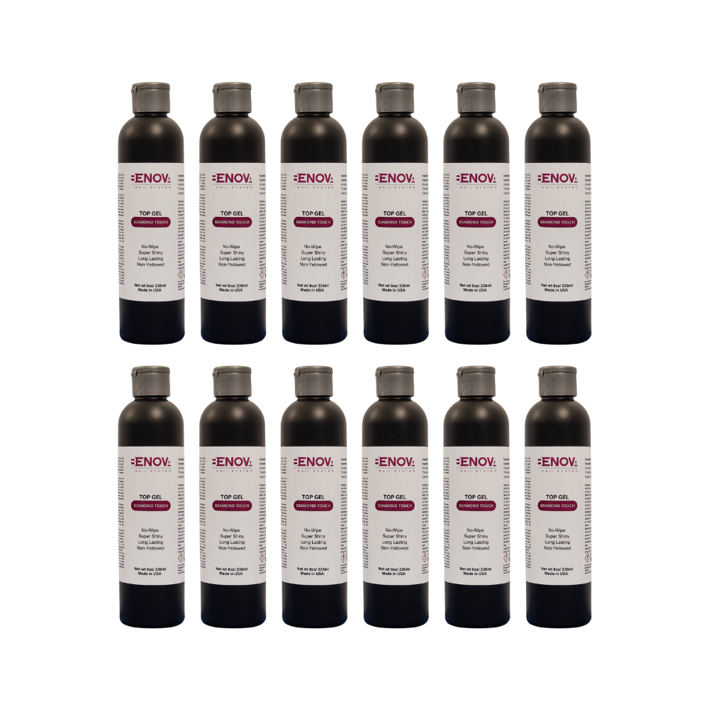 Benova Top Gel No-Wipe Premium - Diamond Touch Pack 12pcs x 8oz/237ml
