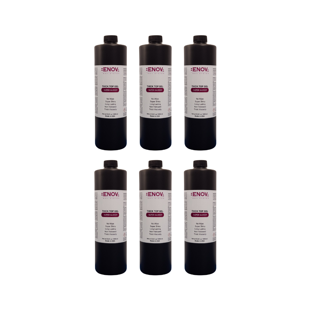 Benova THICK Top Gel No-Wipe Premium - SUPER GLOSSY Pack 6pcs x 1000ml
