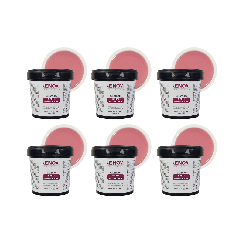 BENOVA Builder Gel - OMBRE NATURAL PINK - Pack 6pcs x 1000g