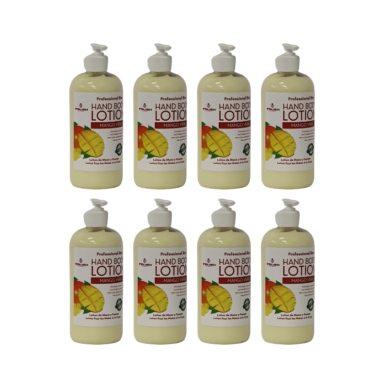 MPOLISH Hand & Body Cream – Mango Vera - Pack 8 x 16oz/473ml