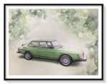 Fine Art Print - SAAB 900 Acaciagrön