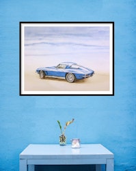 Fine Art Print Chevrolet Corvette Sting Ray 1963