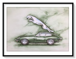 Fine Art Print Sportvagnsklassiker Jaguar E-Type
