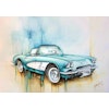 Akvarellmålning Corvette C1