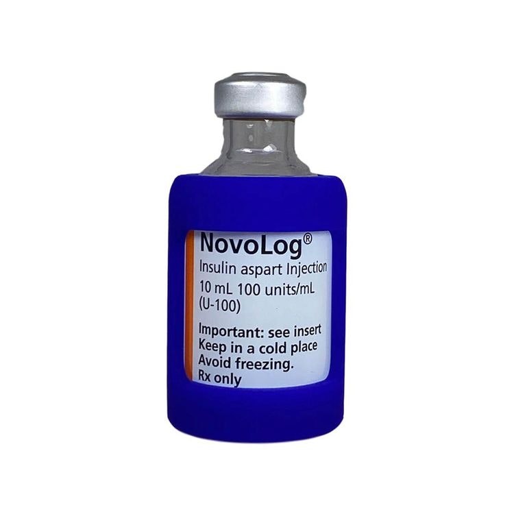 Insulin Vial Protective Silicone Sleeve Blue