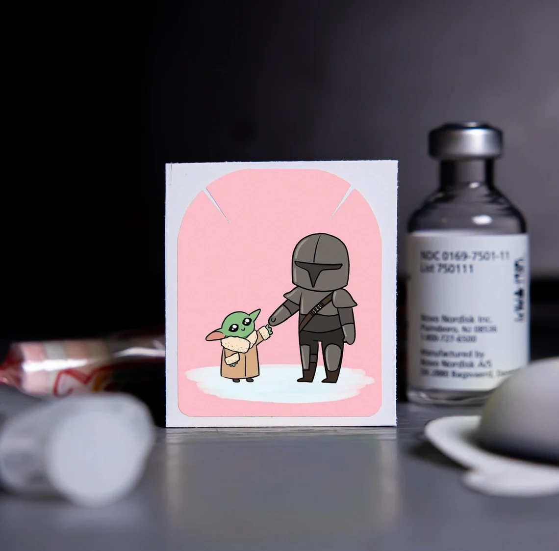 Stickers Omnipod - The Child and Darth Vader