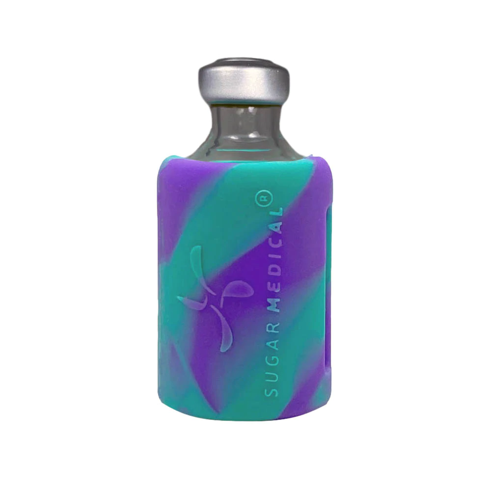 Insulin Vial Protective Silicone Sleeve - Purple Green