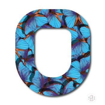 OverLay Patch Omnipod - SkyBlue Butterflies