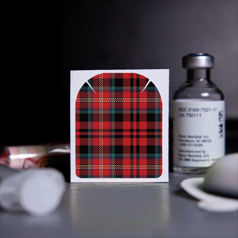 Stickers Omnipod - Red Plaid