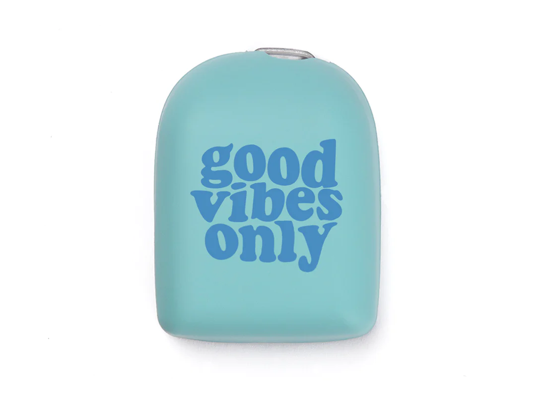 Omnipod Cover - Good Vibes - Light Blue