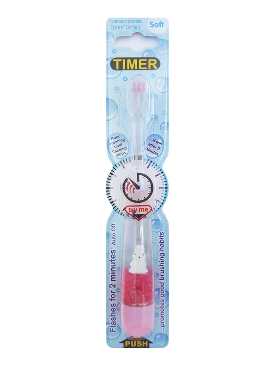 Blinkande tandborste, rosa med kanin