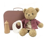 Nallebjörn morisett i väska med kläder