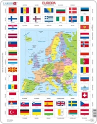Karta Europa liten - Larsen