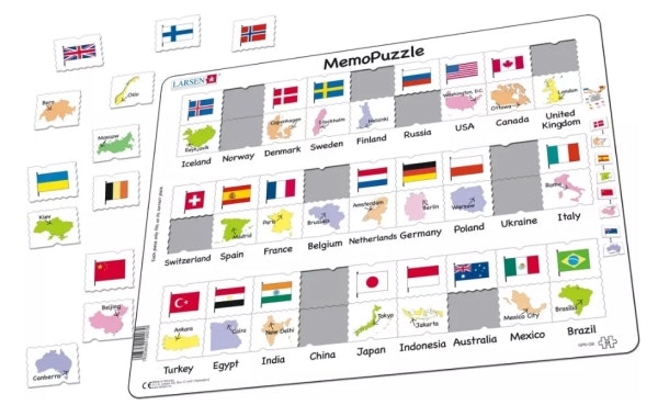 Memopussel land flagga 2 - Larsen