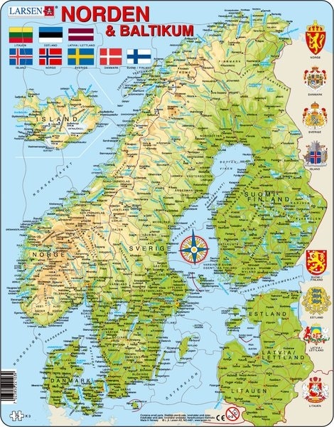 Karta Norden - Larsen