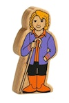 Bondfru träfigur
