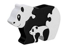 Pusseldjur Panda med unge