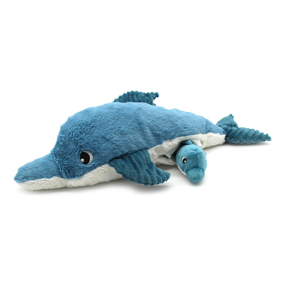Les deglingos delfin blå med baby