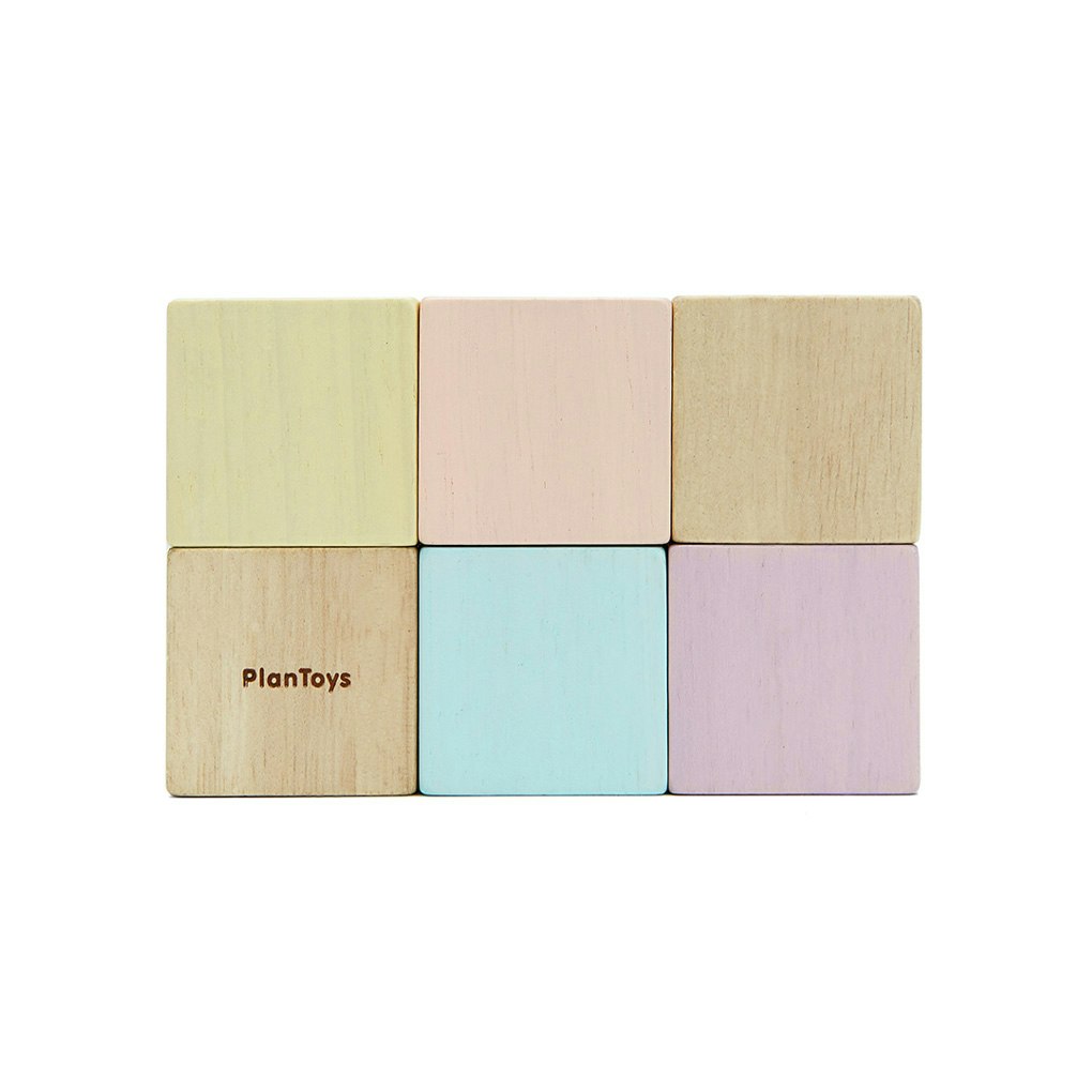 Sensoriska byggklossar pastell  - PlanToys