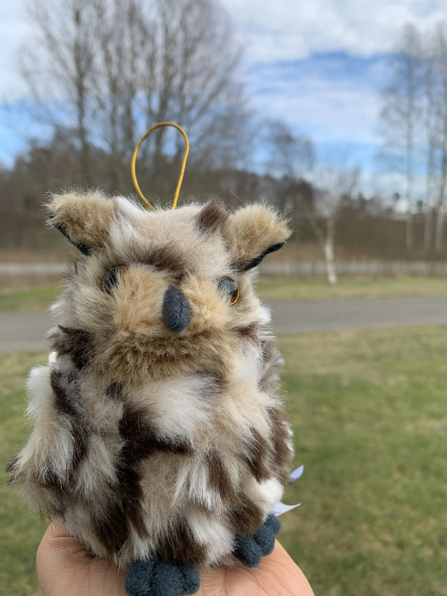 Hornuggla 3 färger plushie 13cm