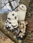Hornuggla 3 färger plushie 13cm