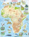Afrika karta med djur - Larsen