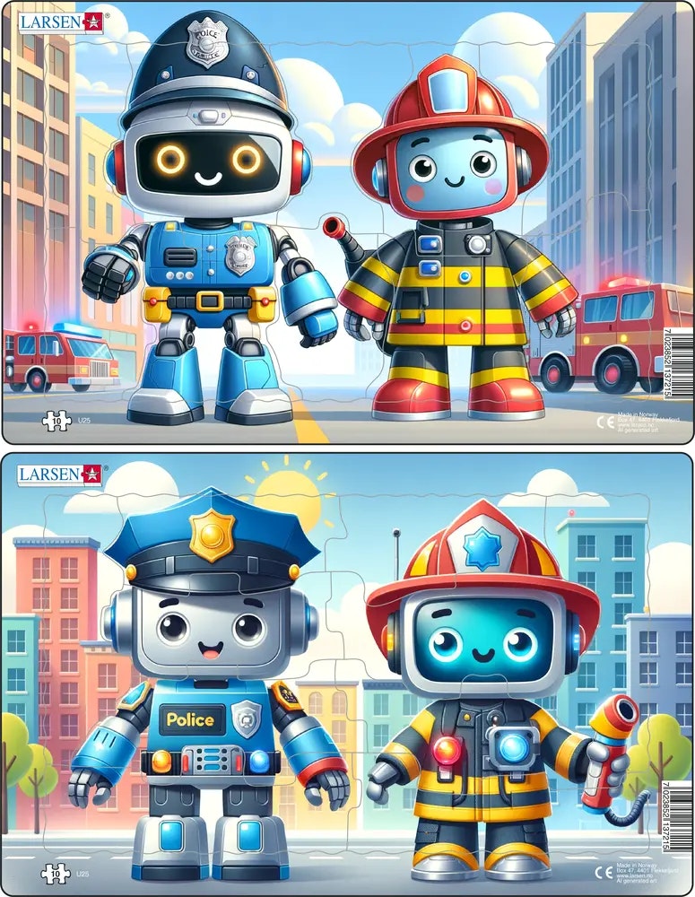 Robotpolis och robotbrandman - Larsen