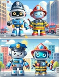 Robotpolis och robotbrandman - Larsen