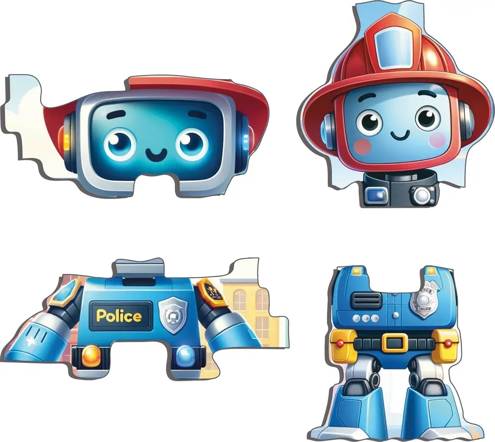 Robotpolis och robotbrandman - Larsen