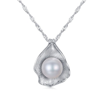 SILVER HALSBAND - Pearl N1008040