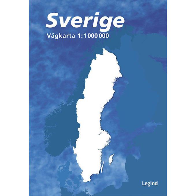 Falsad vägkarta över Sverige 1: 1 000 000.