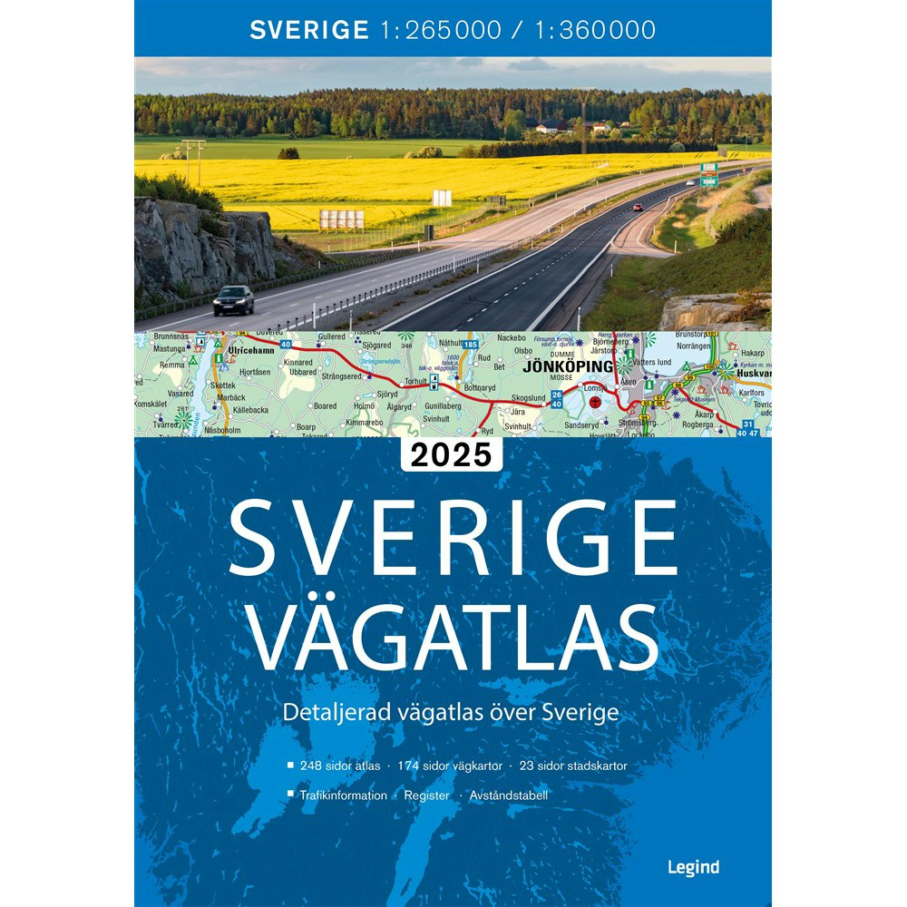Sveriges bästa vägatlas. Ny utgåva 2025.
