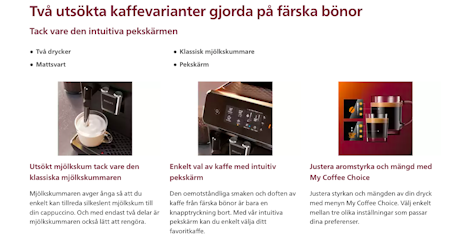 Philips populära helautomatiska espressomaskin
