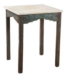 Träbord med bordskiva i marmor
