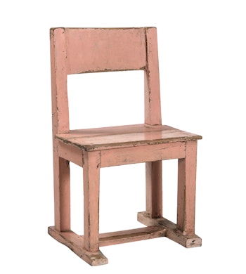 En rosa liten barnstol