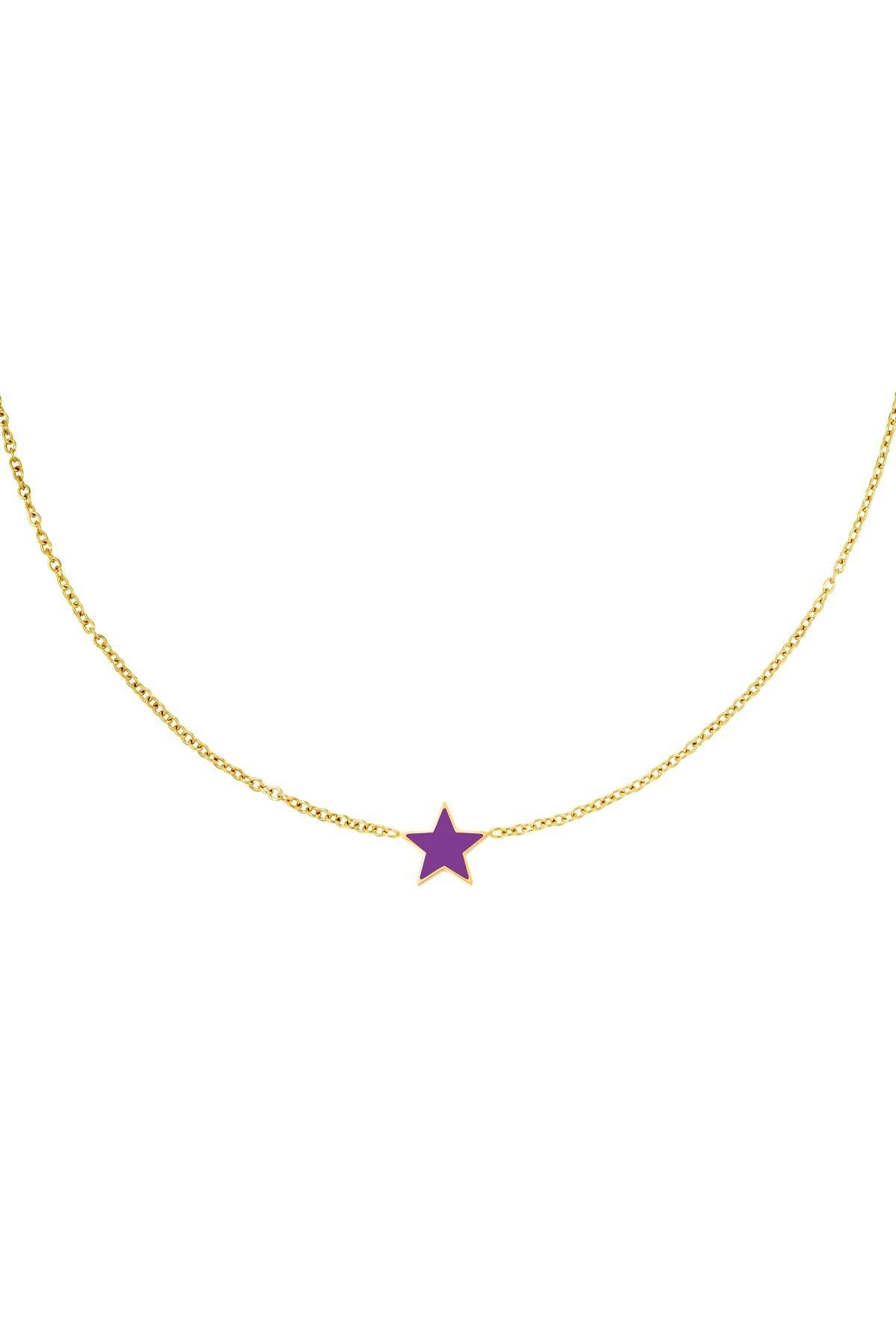 Halsband med en lila stjärna