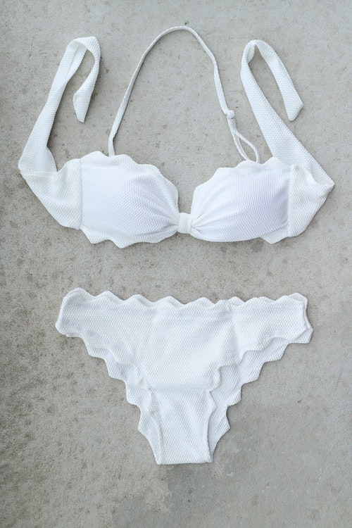 scalloped bikini set