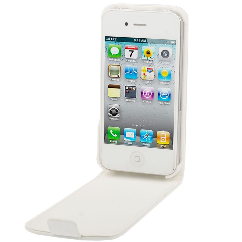 Vertikalt läder fodral till iPhone 4 & 4s