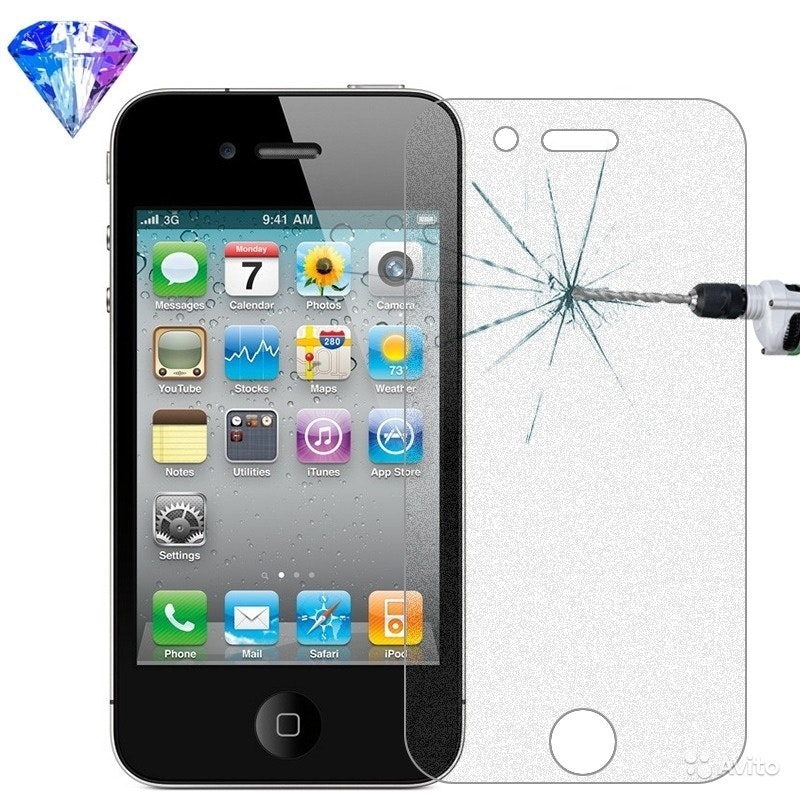 HAWEEL - 9H Härdat glas skydd till iPhone 4, 4s - CaseOn.se