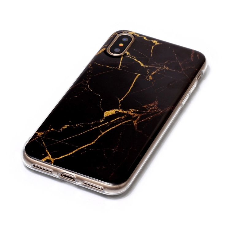 Svart Marmorskal för iPhone X