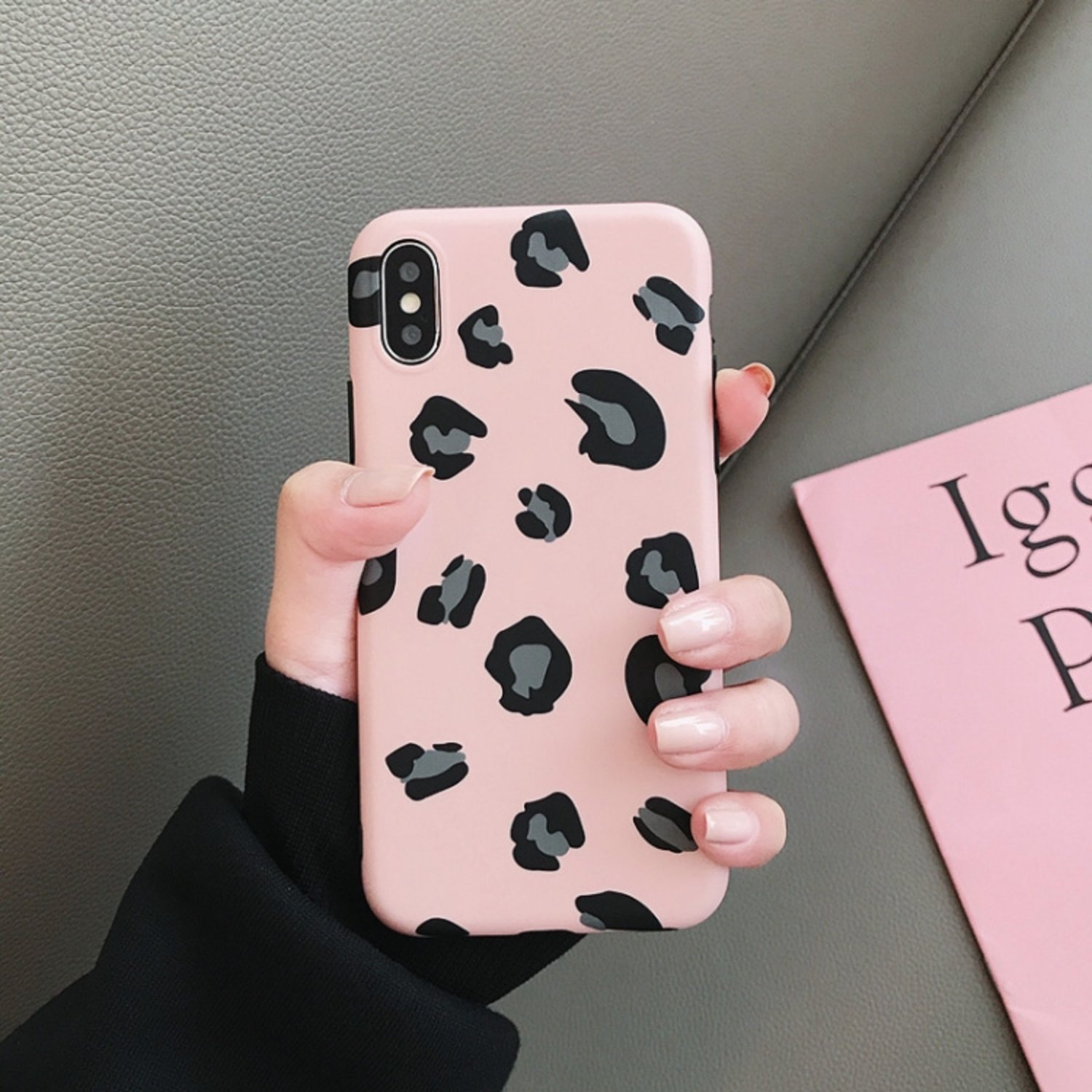 Rosa leopardskal - för iPhone Xs Max