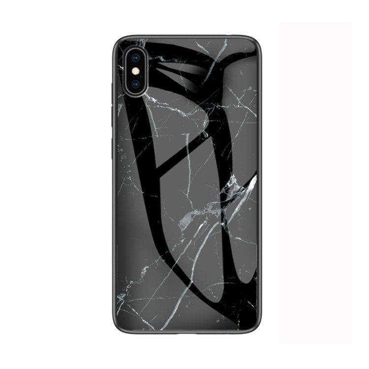 Svart marmorskal - för iPhone Xs Max
