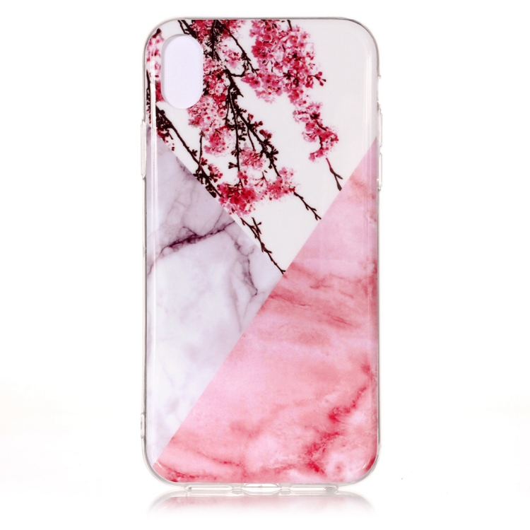 Marmor med körsbärsträd -skal för iPhone Xs Max
