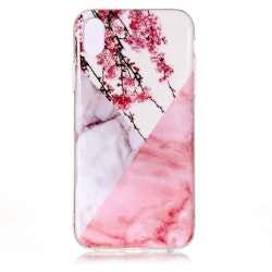 Marmor med körsbärsträd -skal för iPhone Xs Max