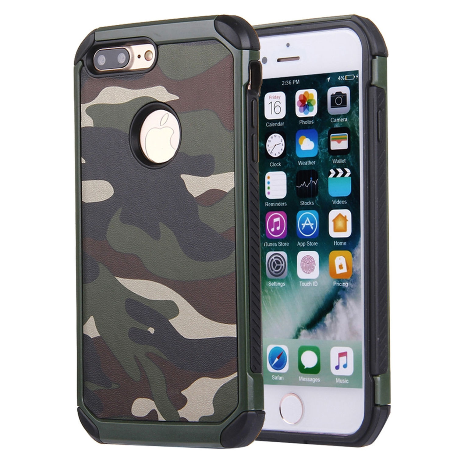 Stöttåligt skal- camouflage för iPhone 7/8 Plus